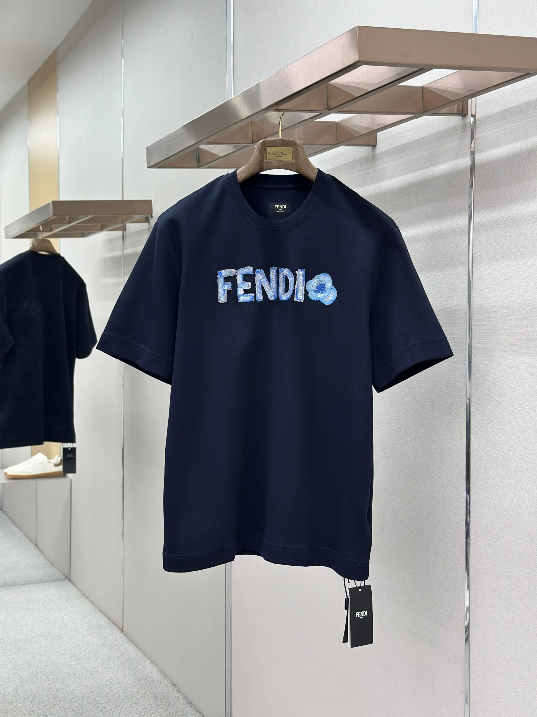 Fendi FENDI饰刺绣短袖T恤