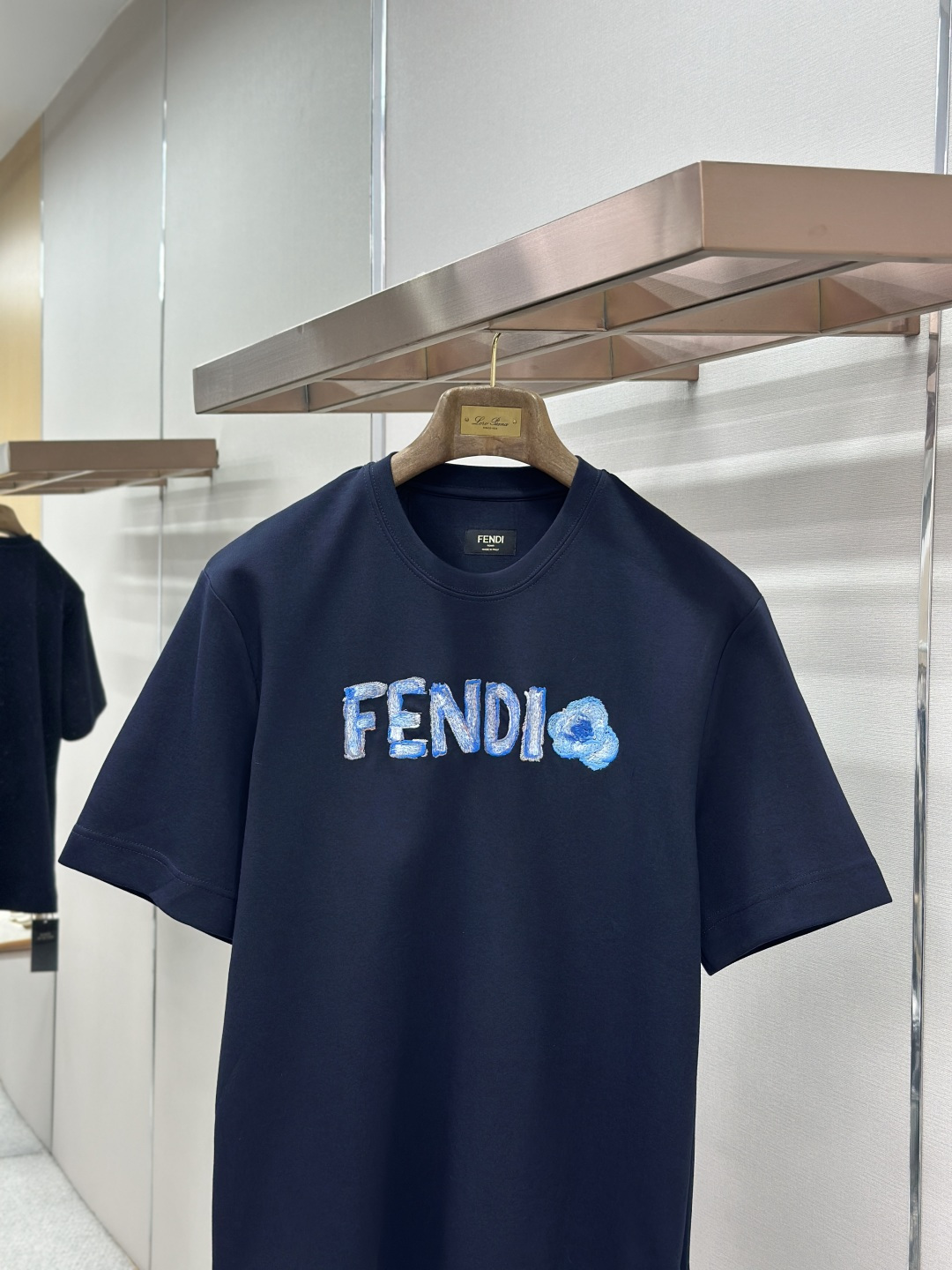 Fendi FENDI饰刺绣短袖T恤