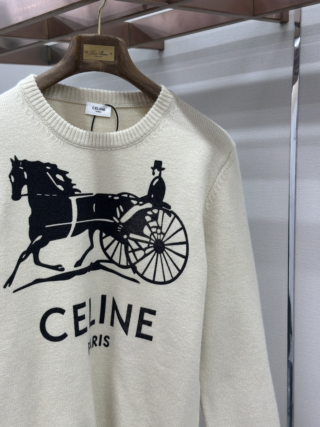 Celine CELINE 字母印花马车标识针织衫