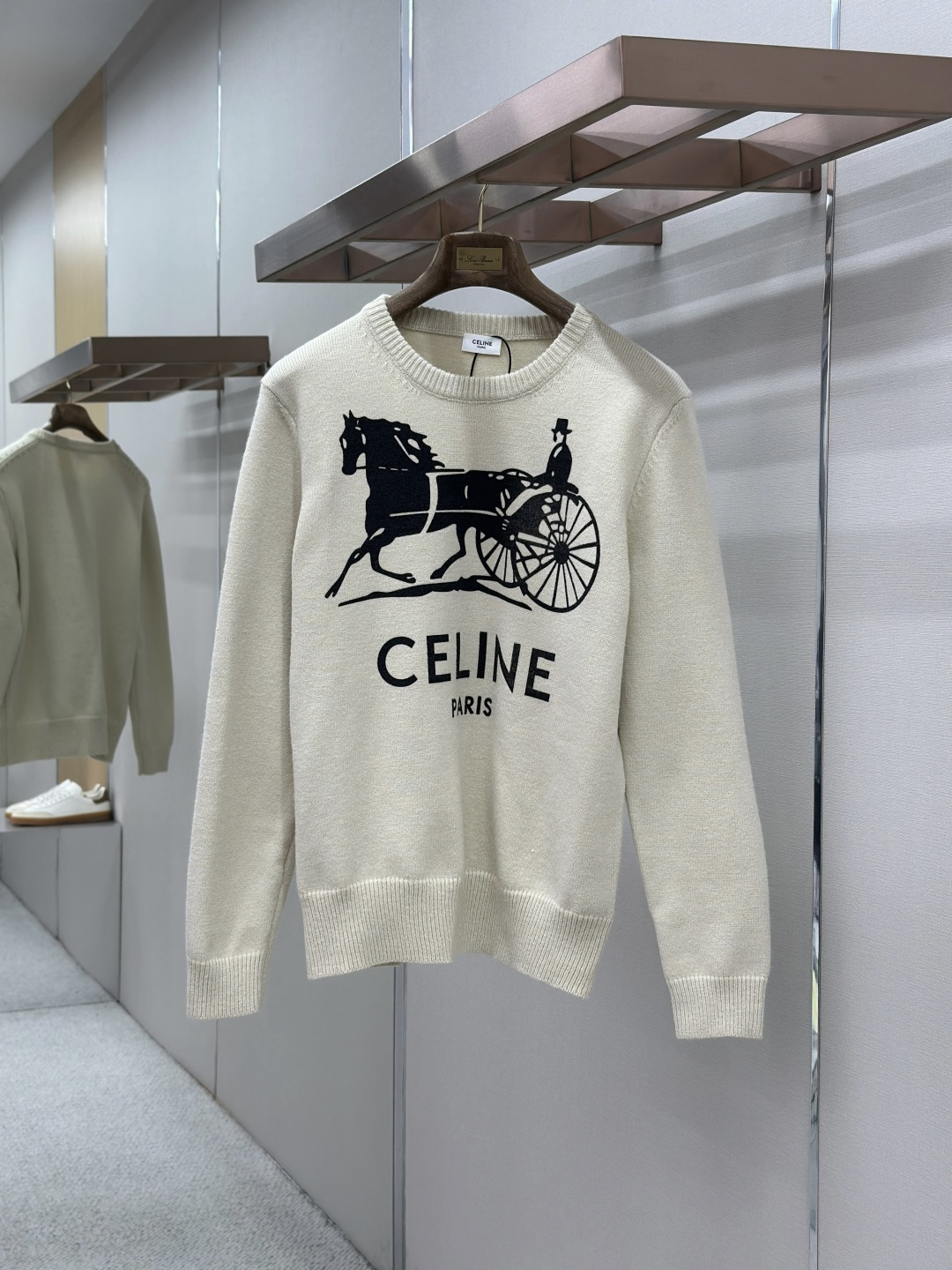 Celine CELINE 字母印花马车标识针织衫