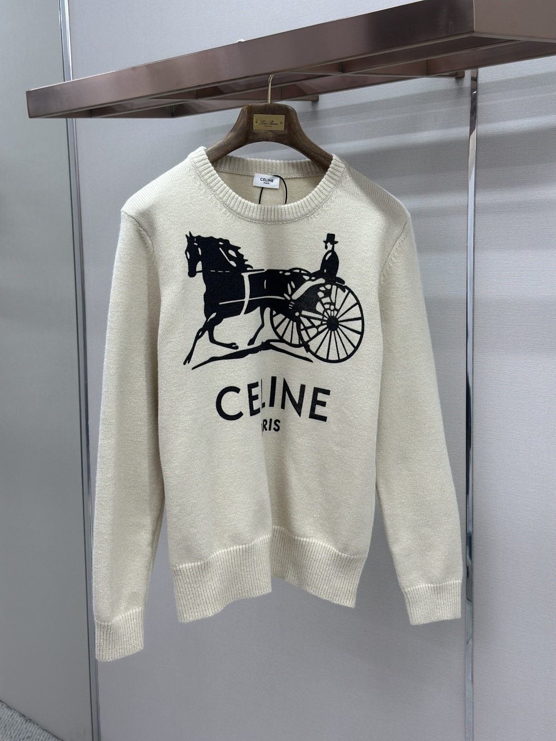 Celine CELINE 字母印花马车标识针织衫