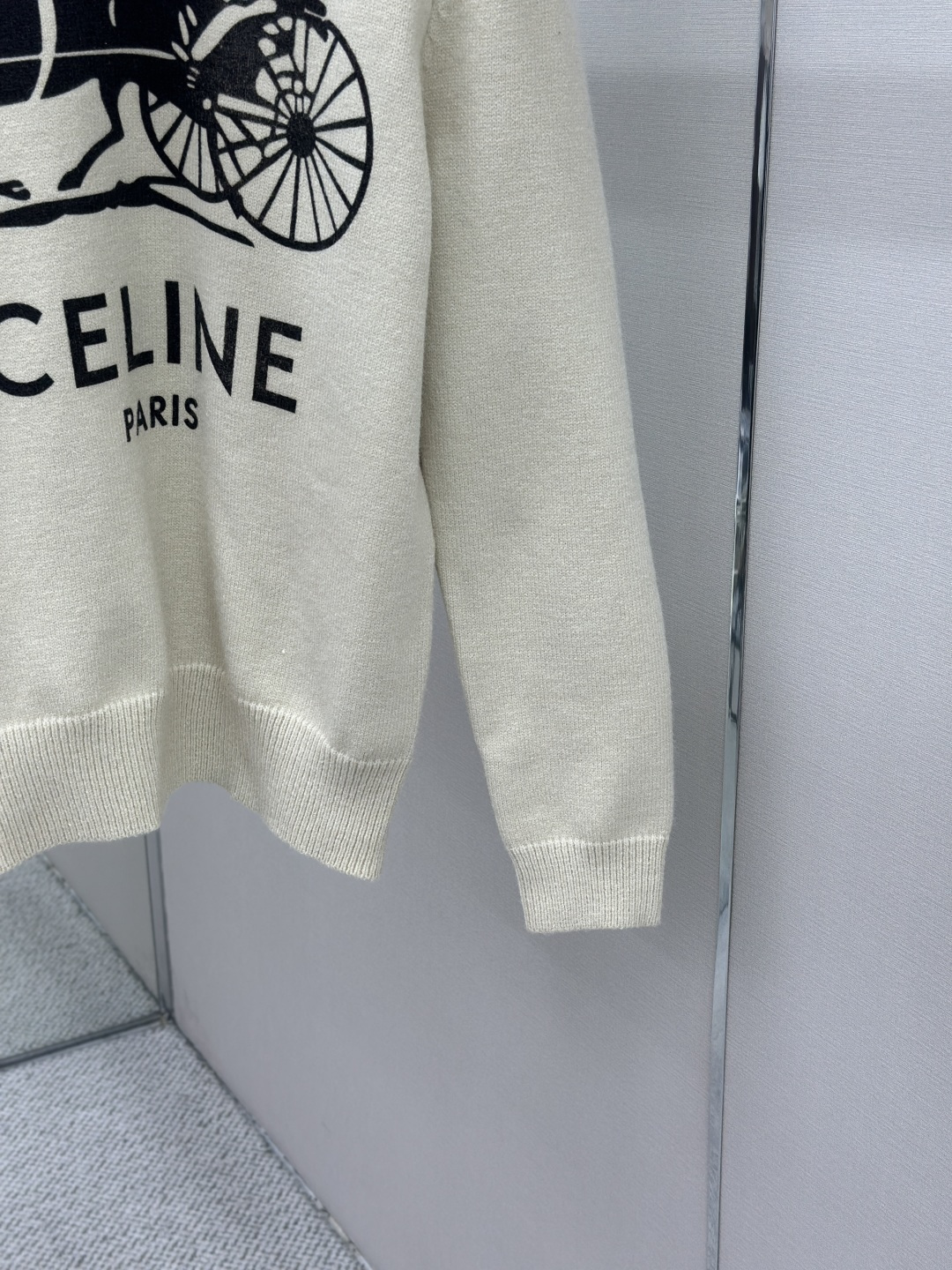 Celine CELINE 字母印花马车标识针织衫