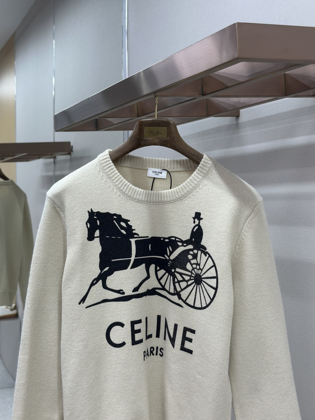 Celine CELINE 字母印花马车标识针织衫