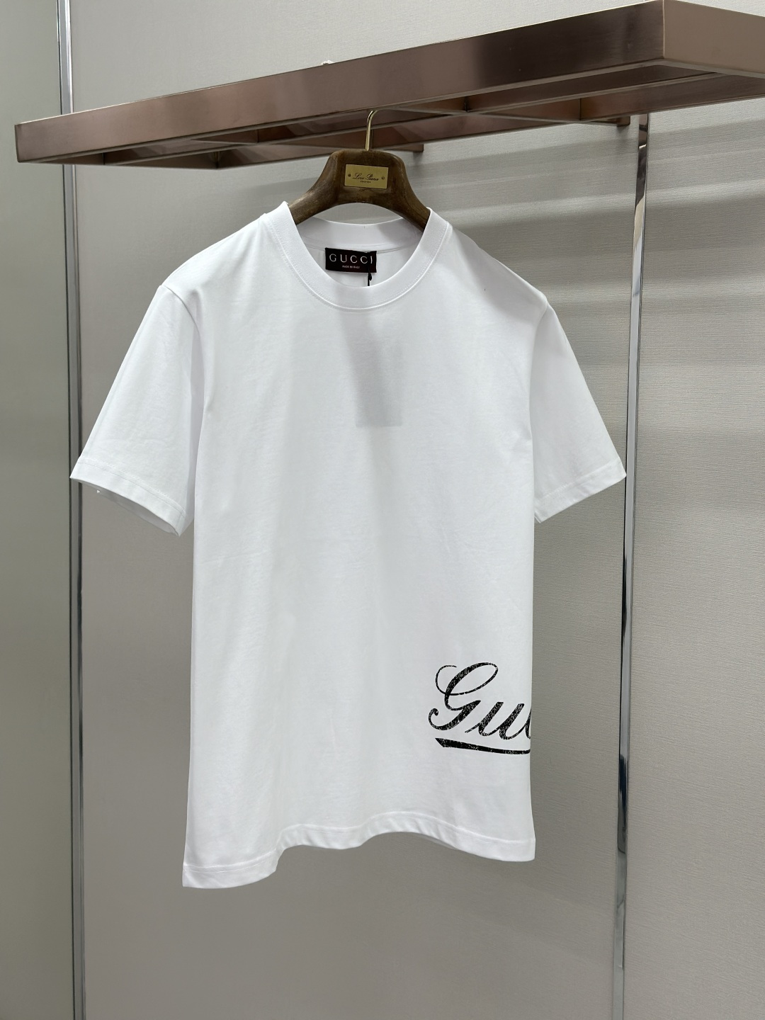 Gucci GUCCI 26FW新款花体字母印花圆领短袖