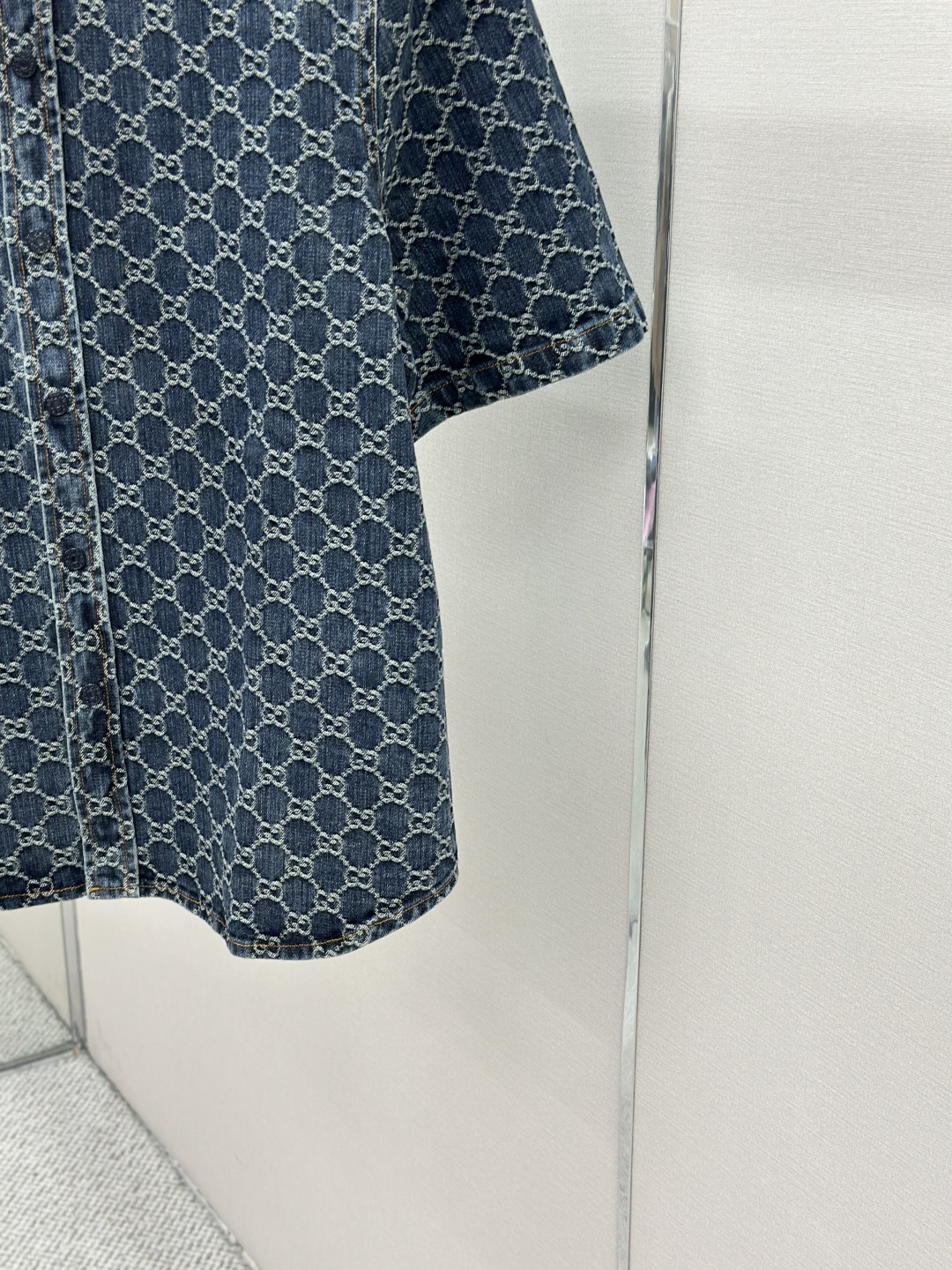 Gucci Gucci古驰满印牛仔短袖外套
