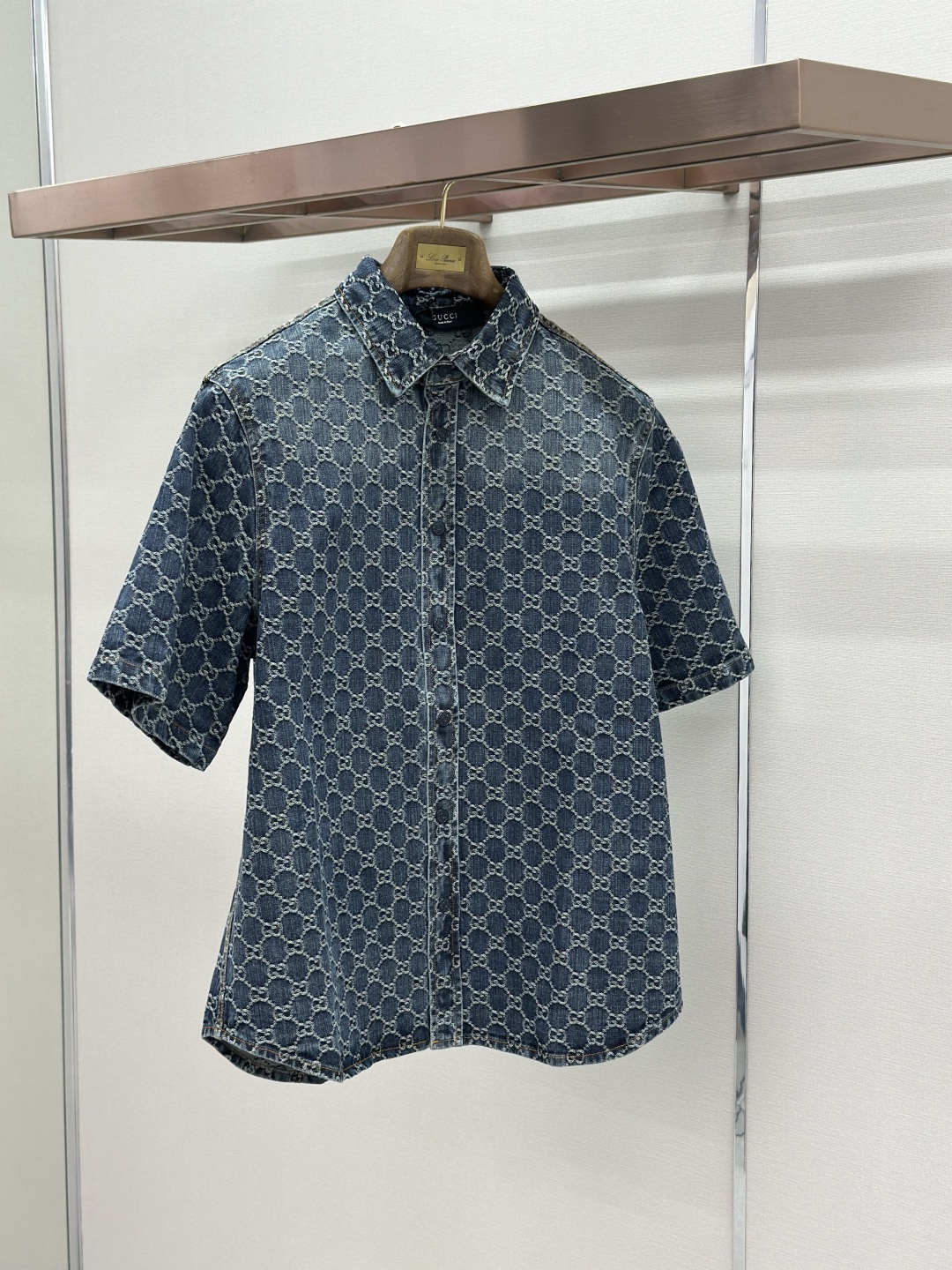 Gucci Gucci古驰满印牛仔短袖外套