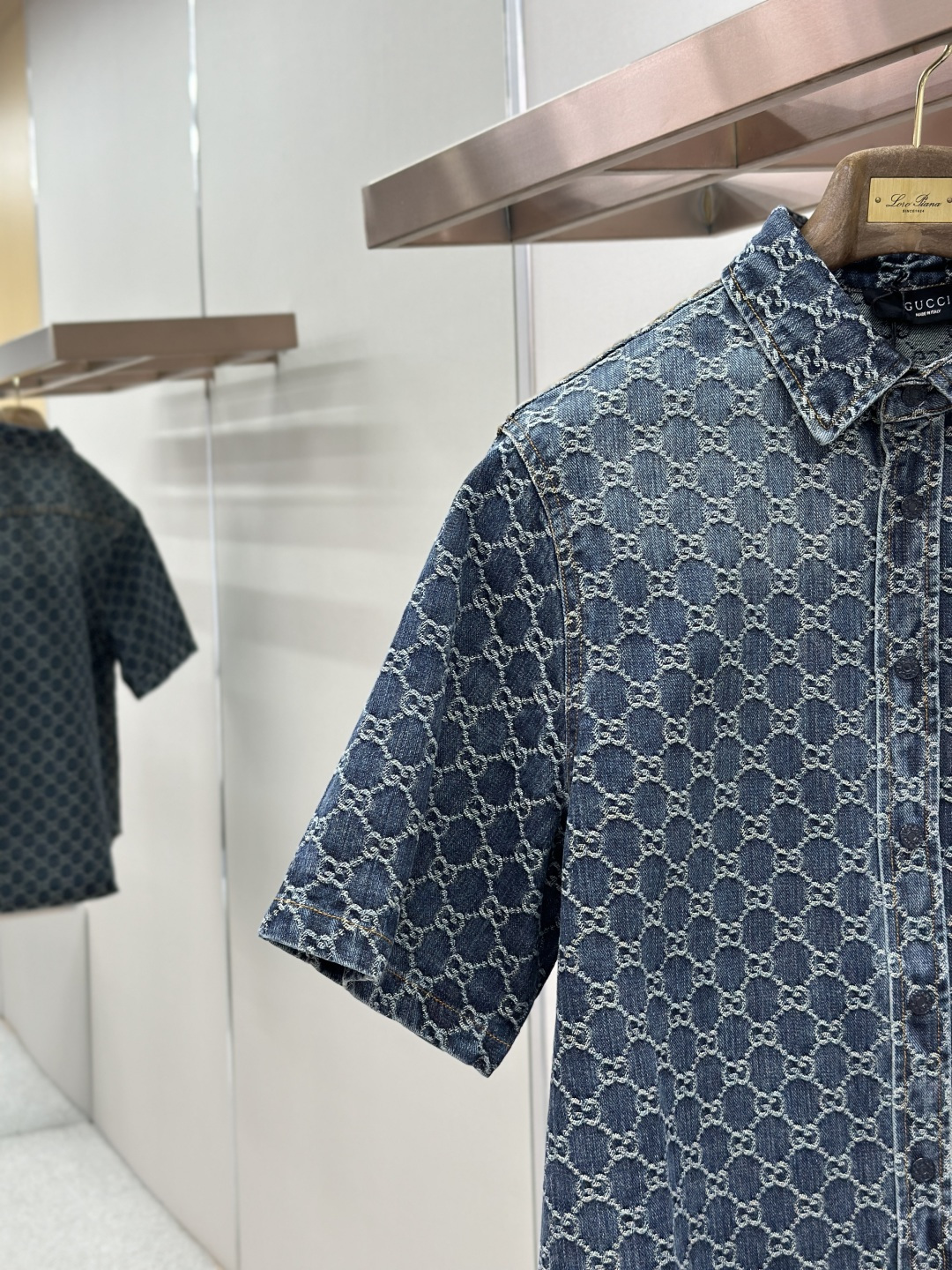 Gucci Gucci古驰满印牛仔短袖外套