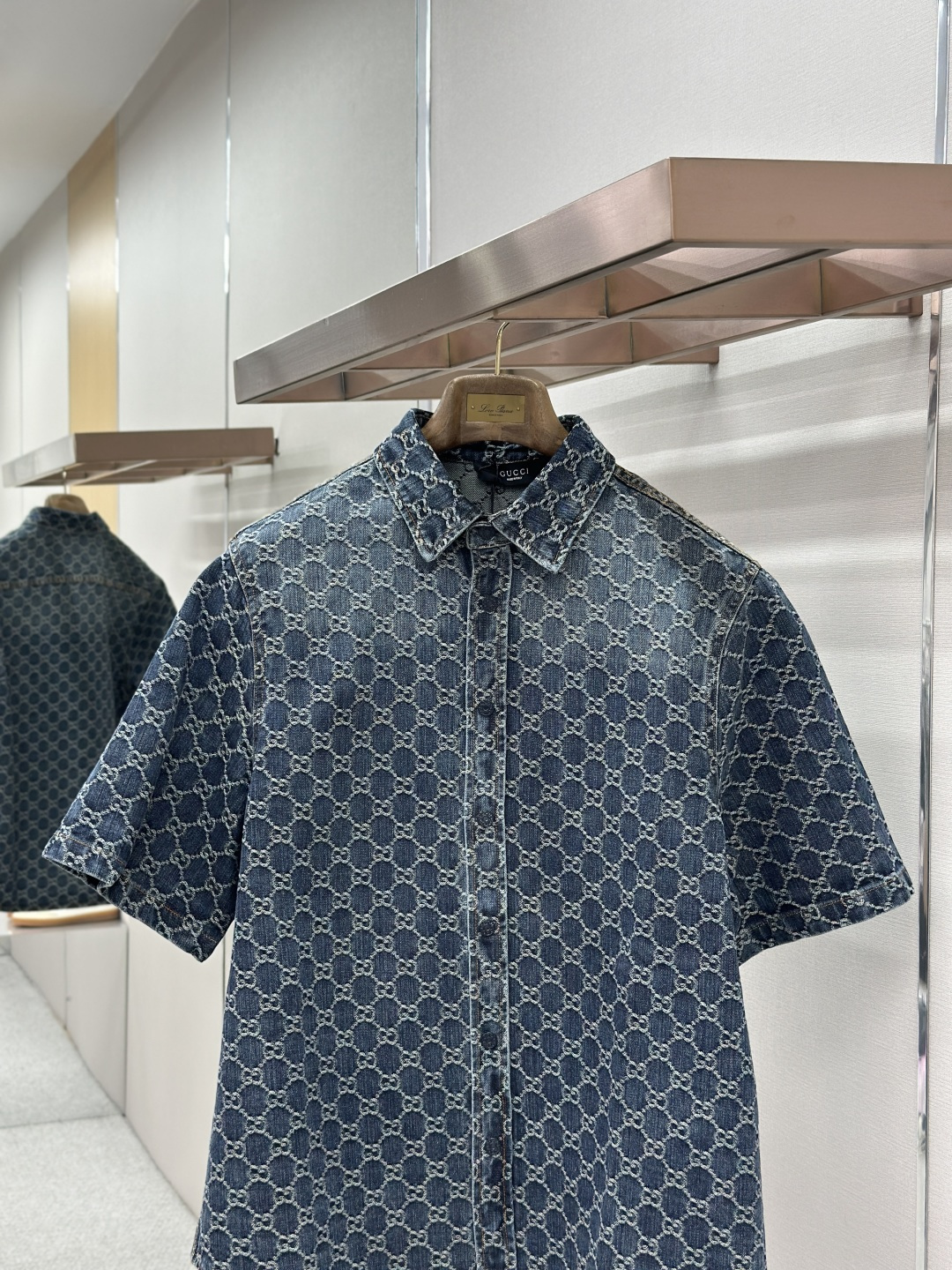 Gucci Gucci古驰满印牛仔短袖外套