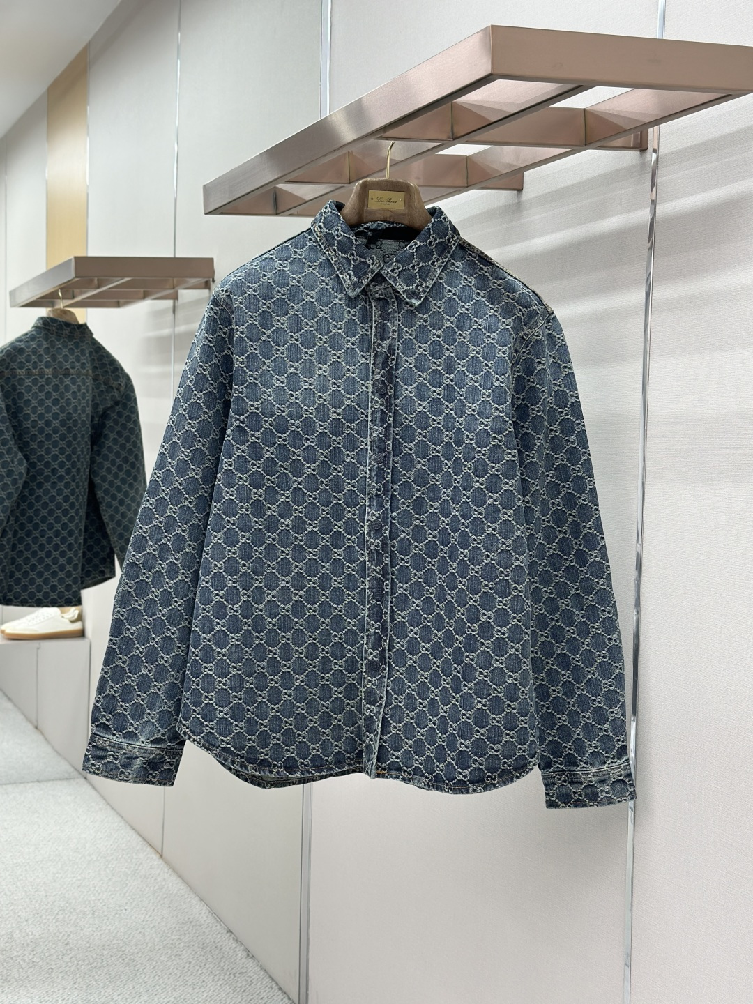 Gucci Gucci古驰满印牛仔外套