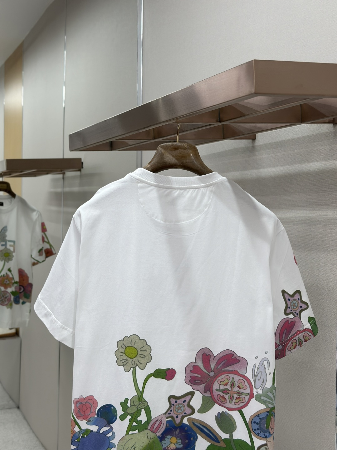 Fendi FENDI芬迪字母花卉印花短袖T恤