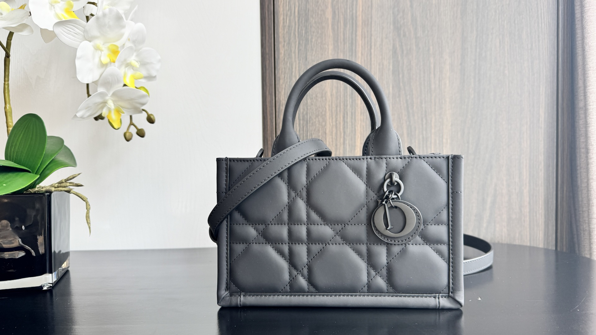 Dior Lady Matte Black crossbody everyday
