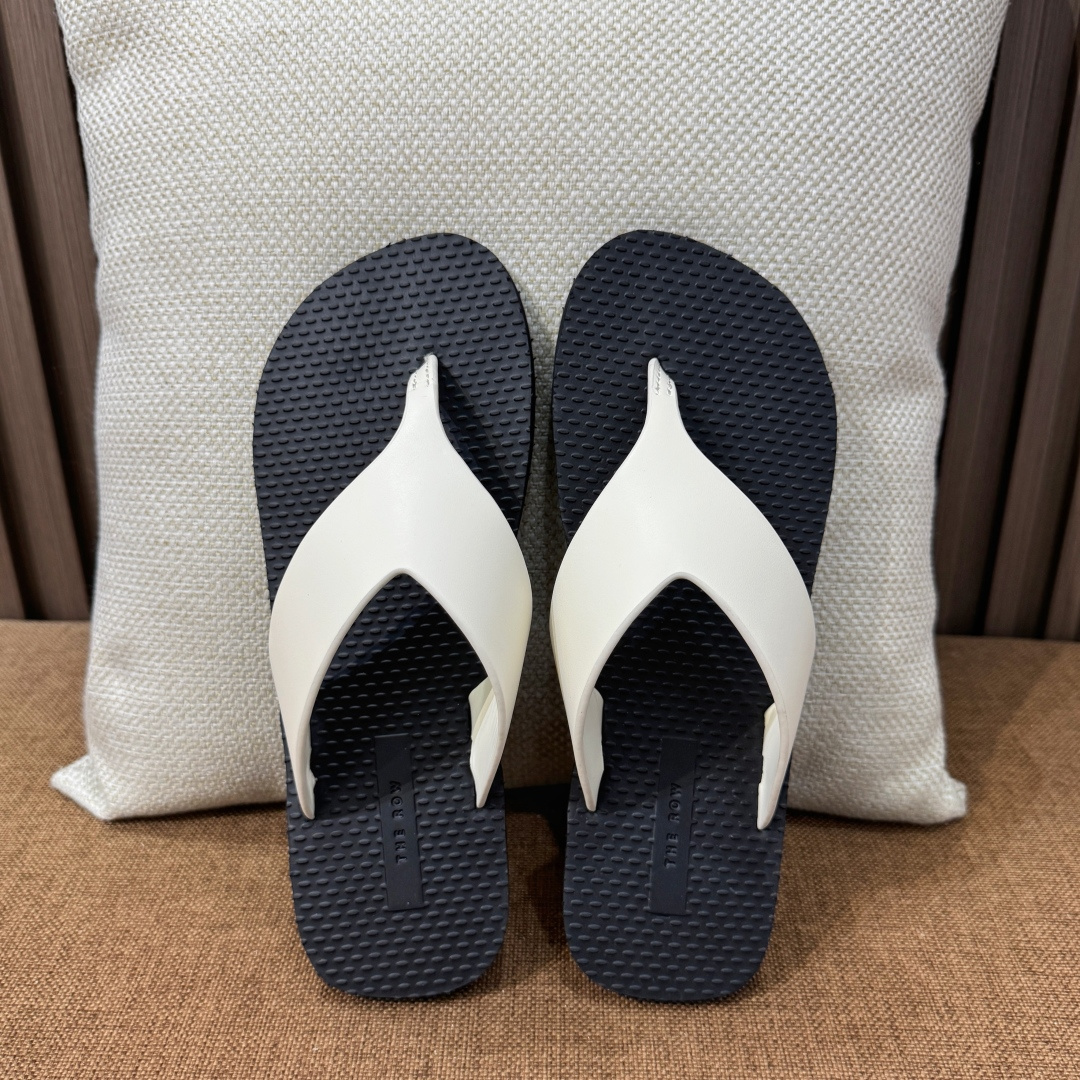 더로우 여성 쪼리 샌들 소가죽 플립플랍 EVA 아웃솔 방수 슬리퍼 레플리카 The Row Flip Flops 42406