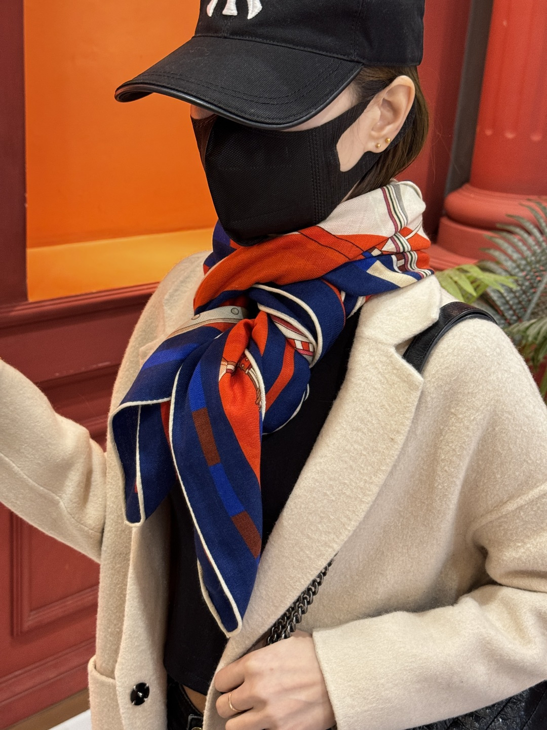 ❄️【双面同色】原单爱马仕140cm丝绒方巾💕 《平衡马车》，没有体验过野村大辅的豪华马车，就不算拥有丰