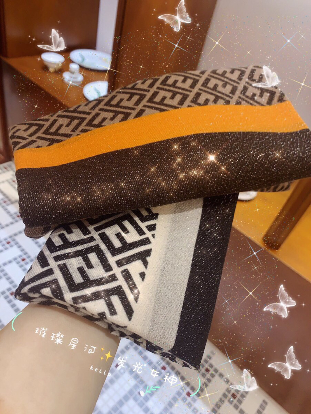 【▪️闪光女神披肩，璀璨夺目】Fendi神仙级好物！！！简约款做出内涵特别不容易！版型，柔软度，手感等都