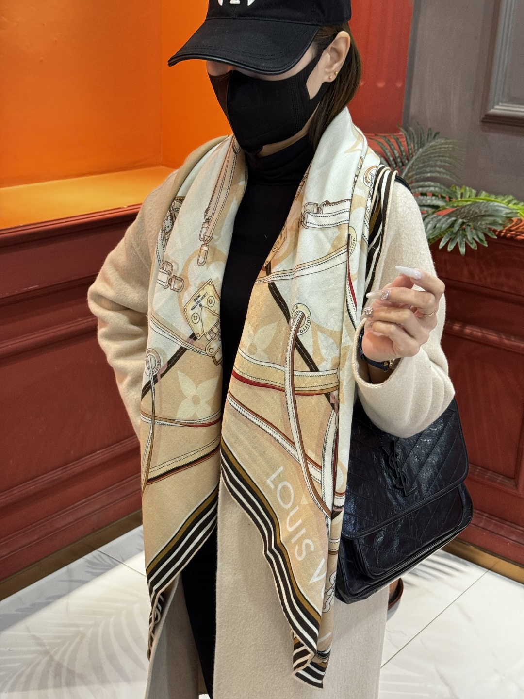 上新❤️ MONOGRAM JACQUARD DENIM140丝绒 方巾 【高定版 双面同色】有些款式他