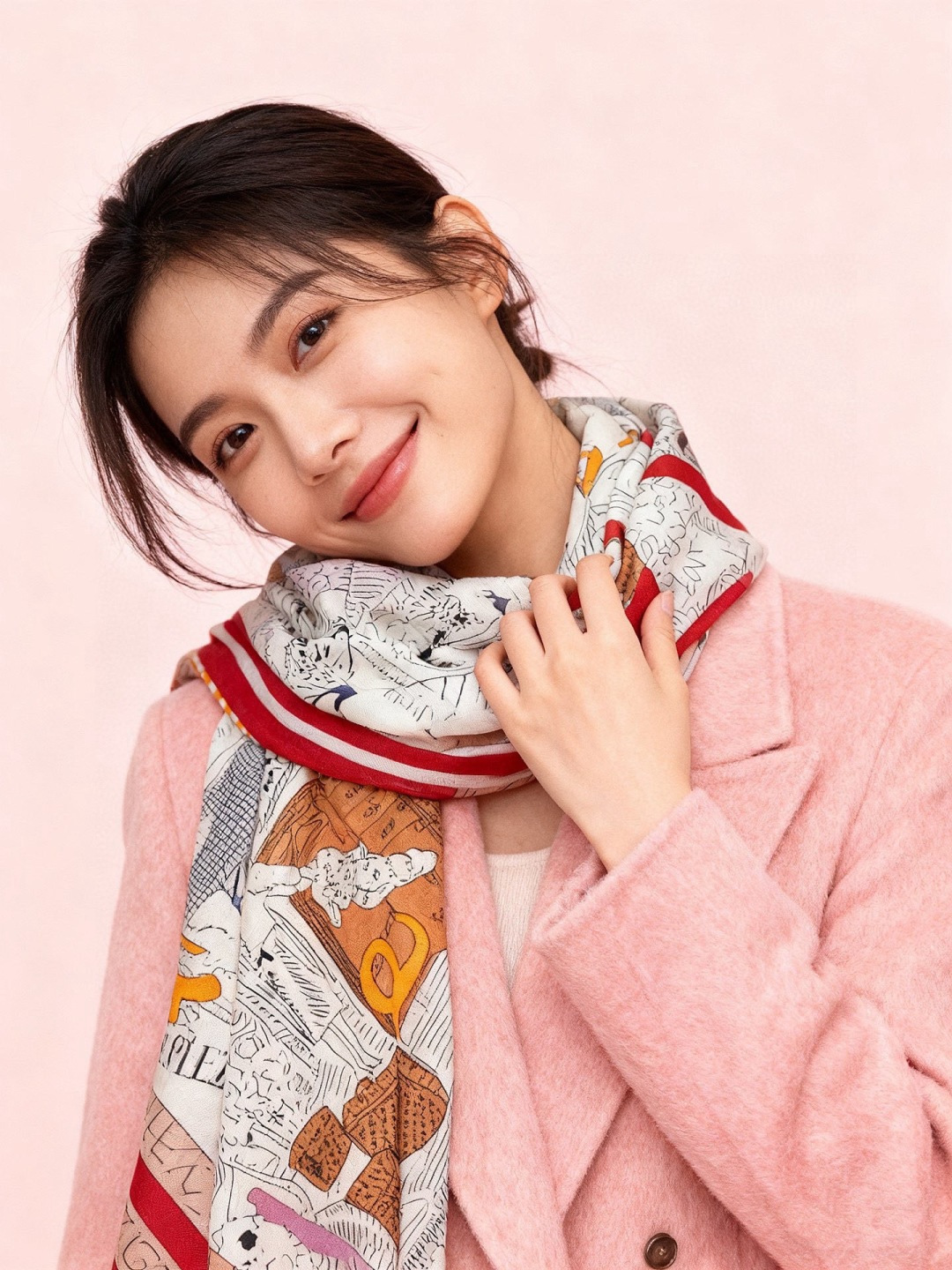 LV x TM 140披肩【140顶级丝绒双面同色披肩】本款LVxTMMonogram Multicol