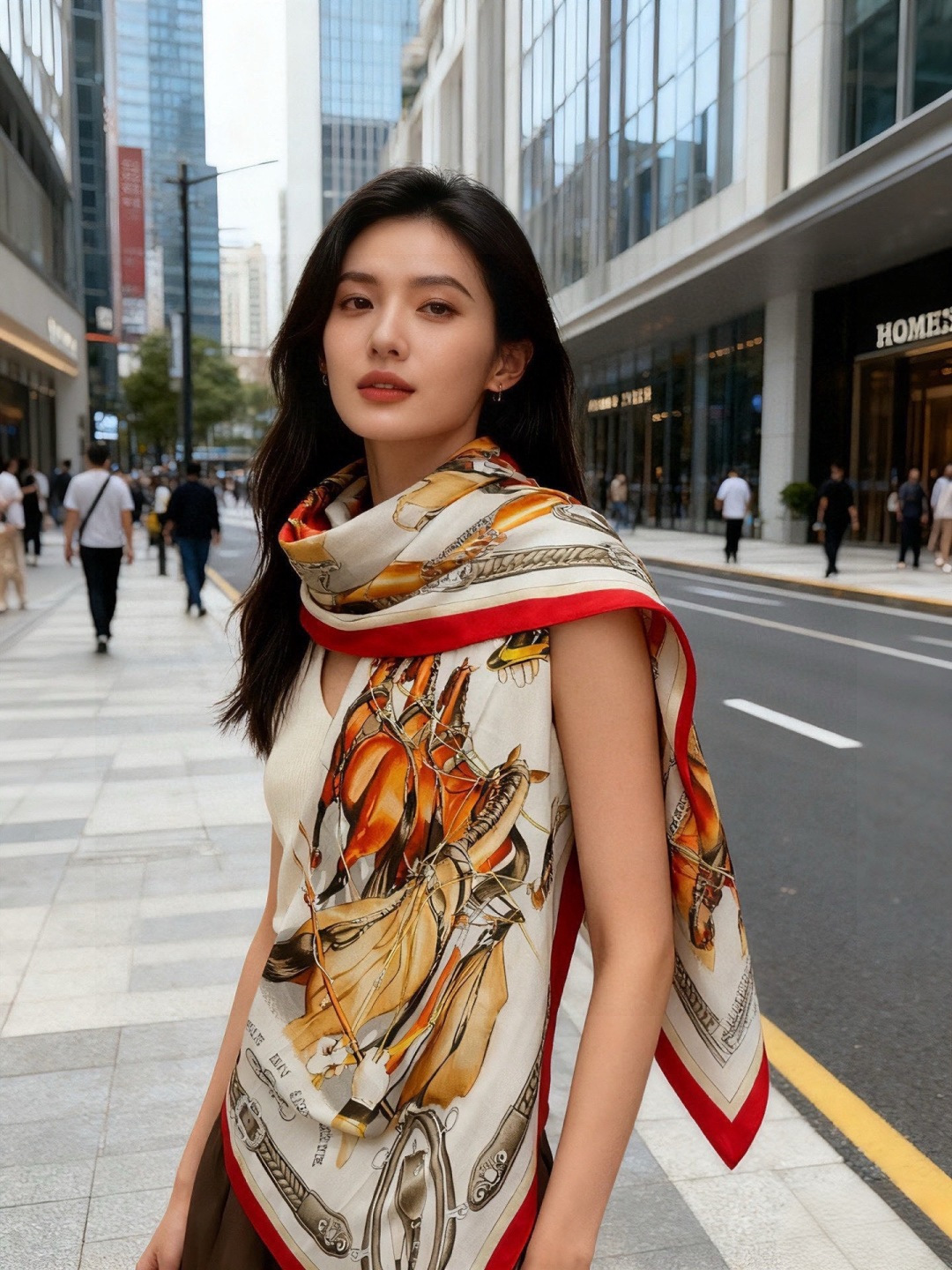 P225 上新🆕【丝绒双面同色140披肩】“弩式牵引马具”
手工卷边丝绒方巾披肩70%羊绒30%真丝
这款典藏方巾展现品牌的历史传承,通过别致的经典色彩向原创设计致敬。作品未经重新诠释或设计,以简单而忠实的方式呈现艺术家创作的原始设计。
这款爱马仕点睛配饰可以多种方式佩戴,与任何服饰皆搭配得宜。无论系绕颈间,或作为上衣、腰带及头巾佩戴,皆赏心悦目。
法国制造。
设计师菲利普·勒度(Philippe Ledoux)
尺寸:135×135厘米 | 由于这款方巾采用手工卷边,标示的尺寸或会略有不同。