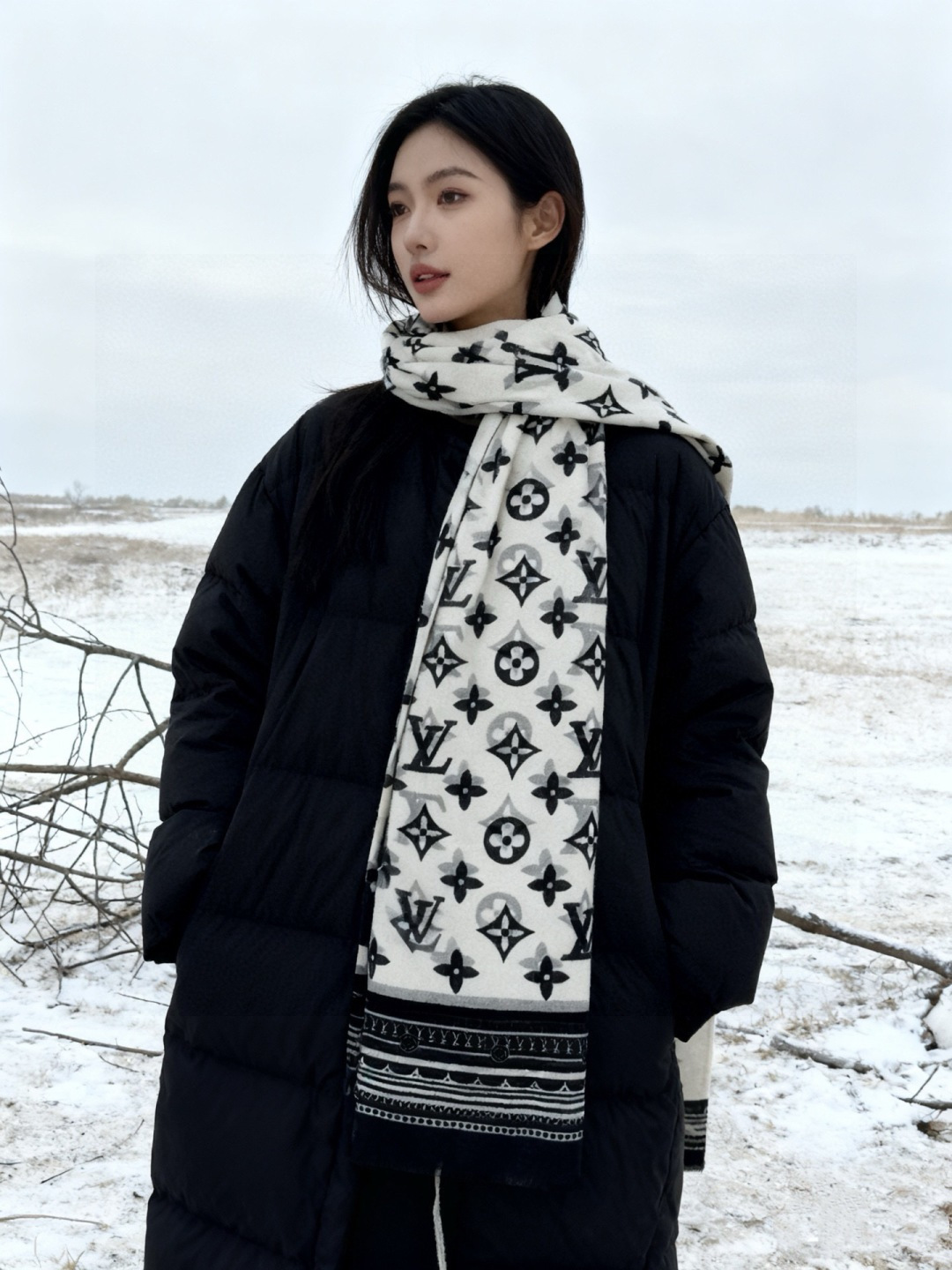 又时髦又百搭！LV新款老花长巾】提升气质和品味的好单品！！四季必备！！真的无敌实用！！Lv难得的羊绒长巾