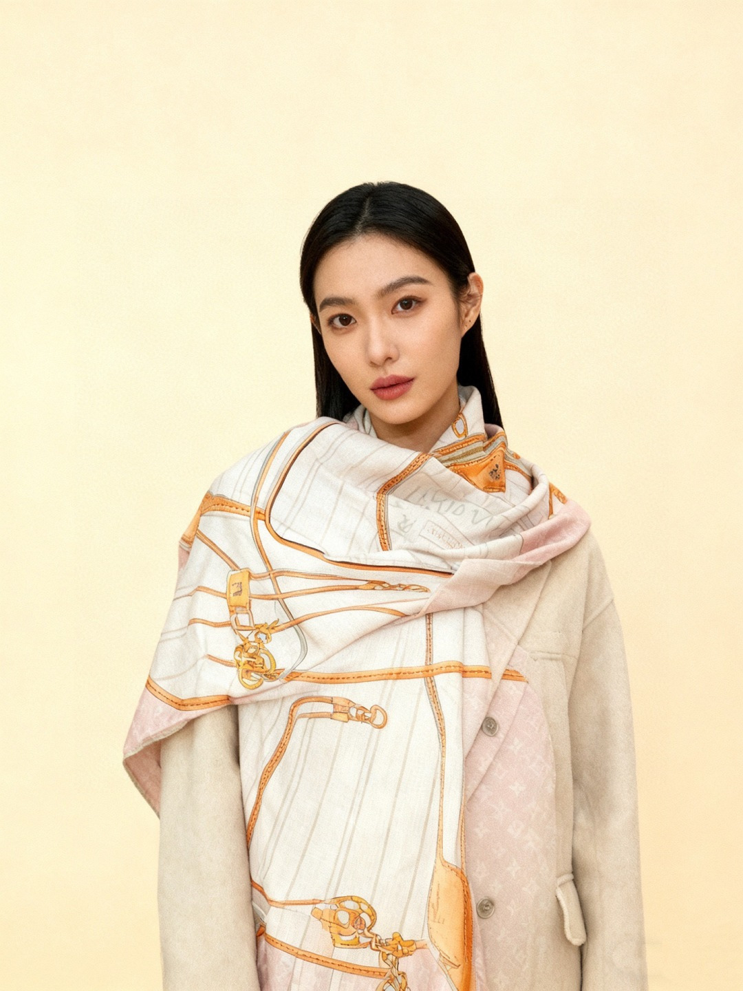 MY NEVERFULL 140丝绒方巾【140顶级丝绒双面同色】My Neverfull 丝绒方巾回溯