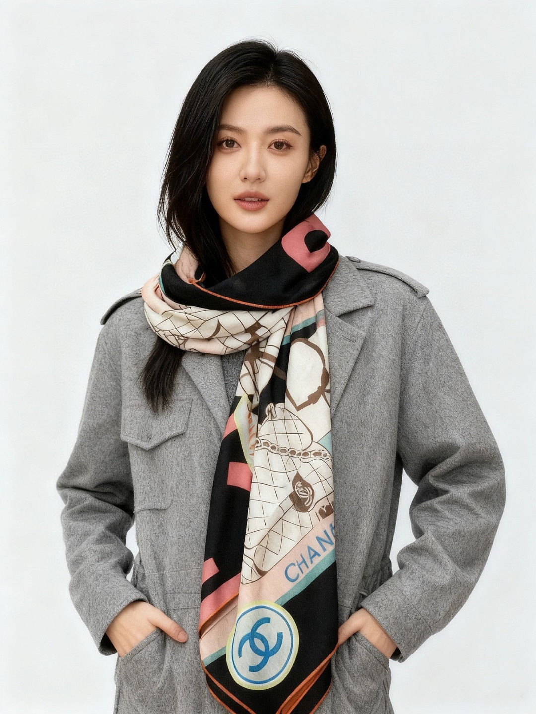 P225 2025秋冬高级成衣系列~Chanel
【140双面同色丝绒披肩】
此系列谱写一曲自由轻灵的赞歌
本系列作品创新演绎品牌的风格符号
尽显无拘无束的自信魅力
优雅浪漫的风格设计
成份:30%桑蚕丝70%羊绒
尺寸:135*135cm