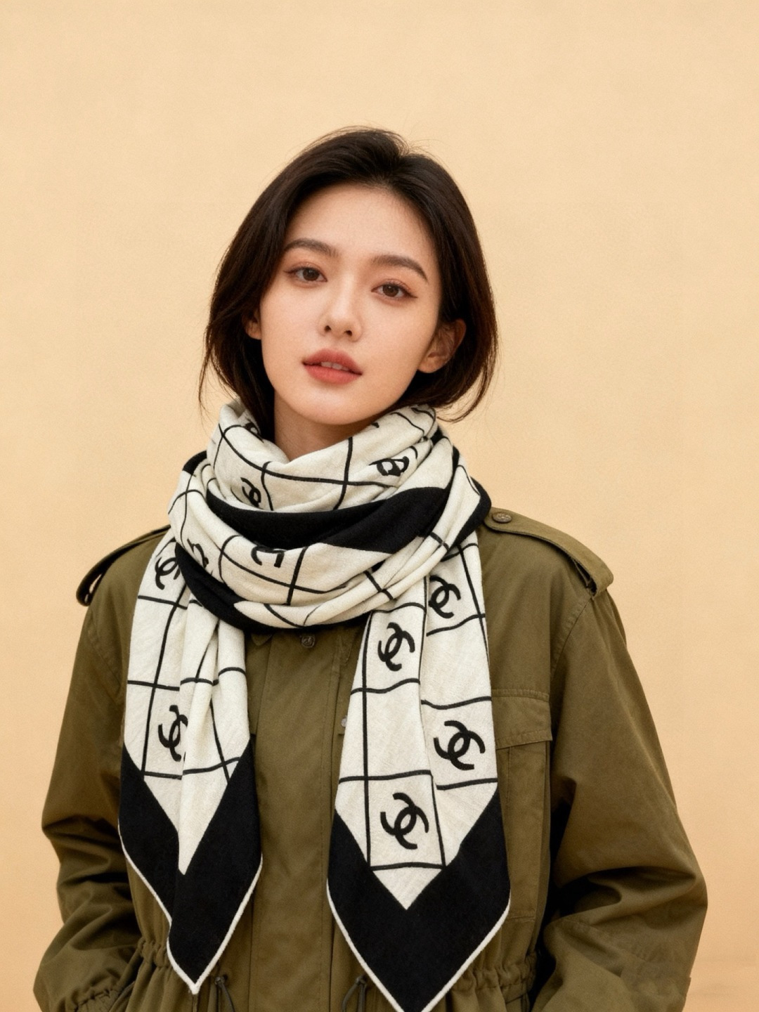 【升级双面同色 加密面料】 上新❤️ 140*140台版印花 黑白二色 高级都市新贵！山茶花的再一次邂逅