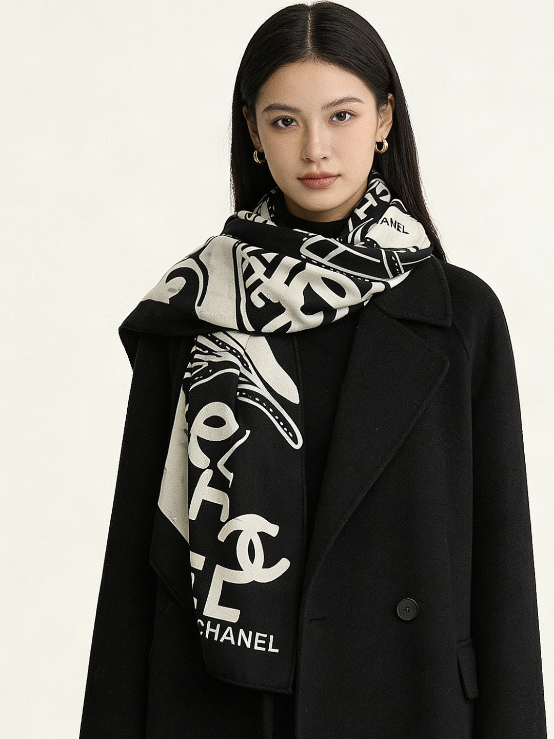 2025秋冬高级成衣系列～Chanel 【140双面同色丝绒披肩】此系列谱写一曲自由轻灵的赞歌本系列作品