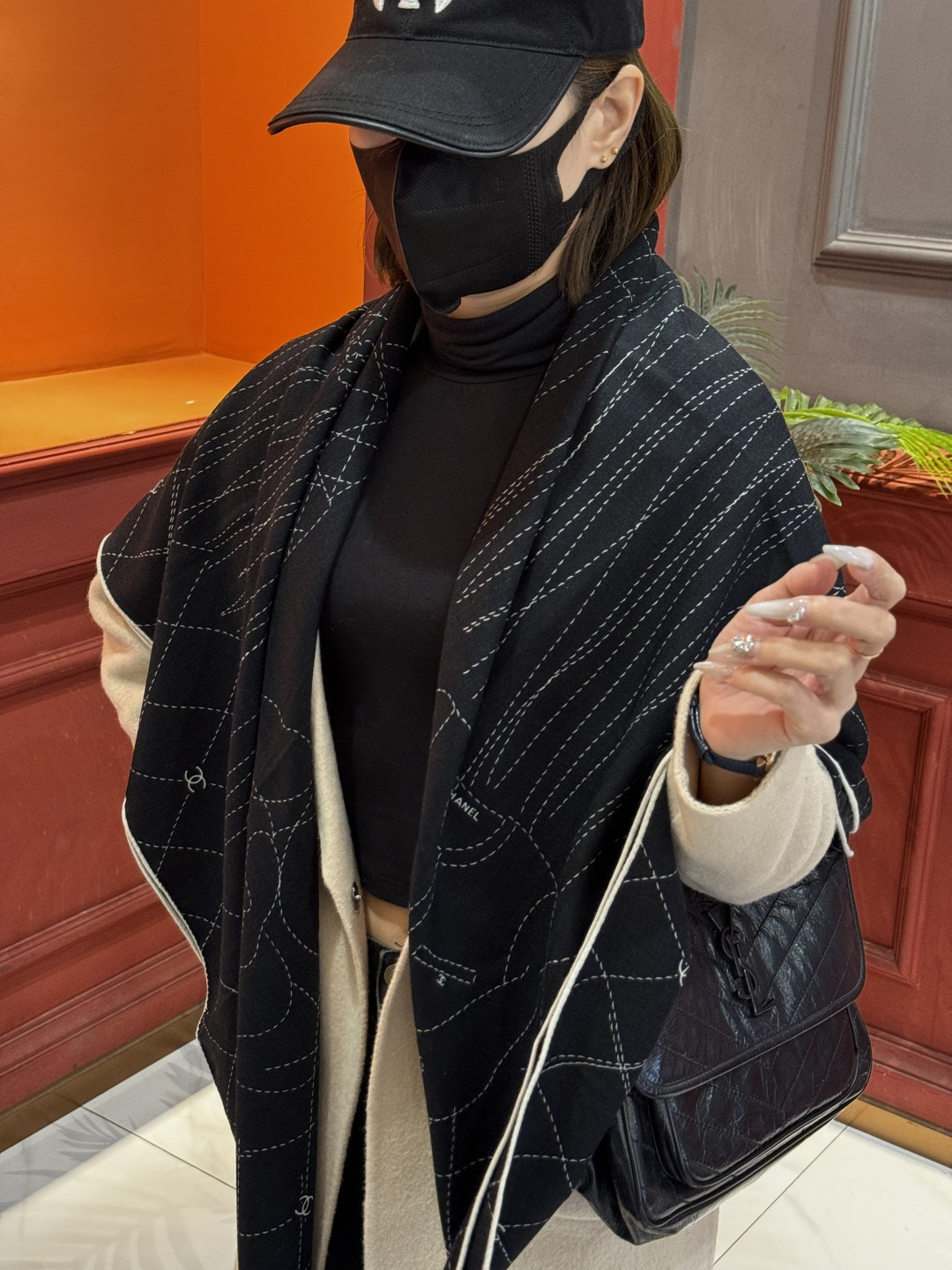 【升级双面同色 加密面料】 上新❤️ 140*140台版印花 黑白二色 高级都市新贵！山茶花的再一次邂逅