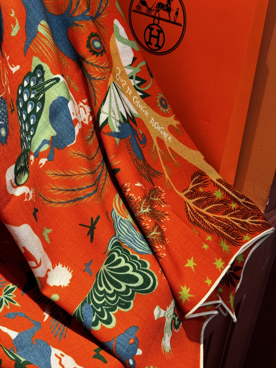 ❄️【双面同色】原单爱马仕140cm丝绒方巾💕 《平衡马车》，没有体验过野村大辅的豪华马车，就不算拥有丰