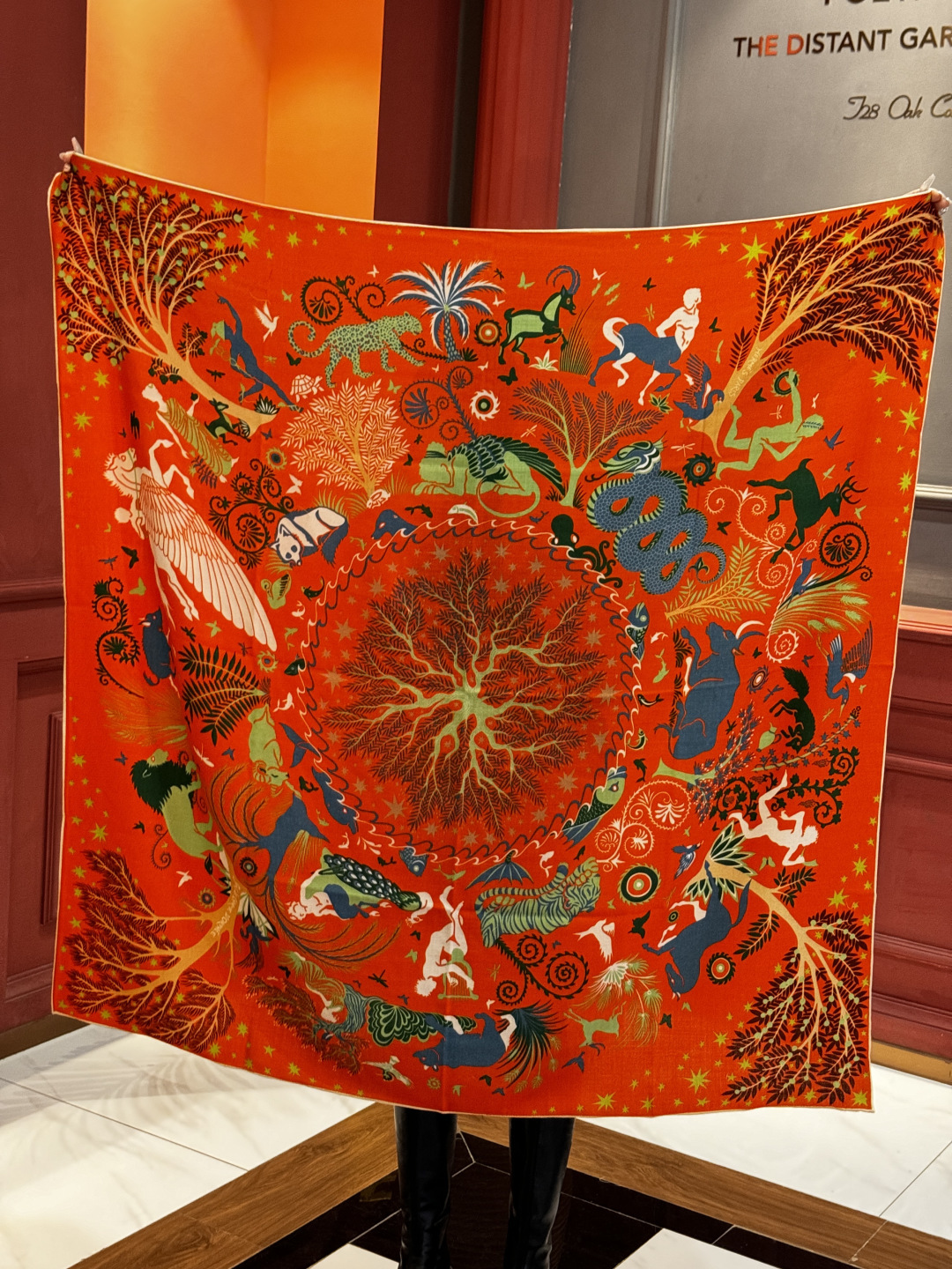 ❄️【双面同色】原单爱马仕140cm丝绒方巾💕 《平衡马车》，没有体验过野村大辅的豪华马车，就不算拥有丰