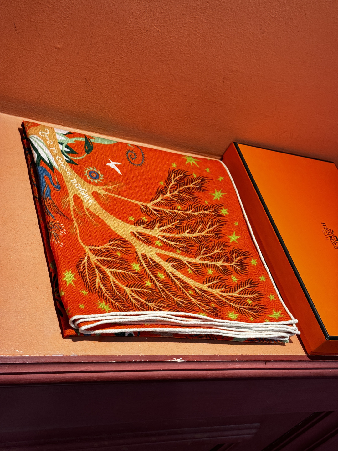 ❄️【双面同色】原单爱马仕140cm丝绒方巾💕 《平衡马车》，没有体验过野村大辅的豪华马车，就不算拥有丰