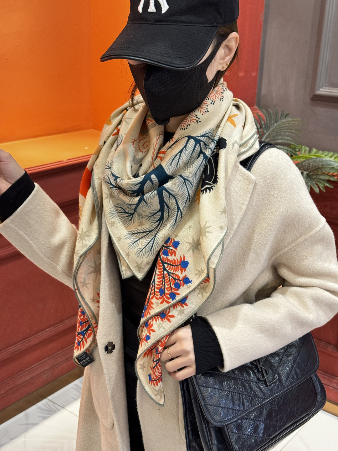 ❄️【双面同色】原单爱马仕140cm丝绒方巾💕 《平衡马车》，没有体验过野村大辅的豪华马车，就不算拥有丰