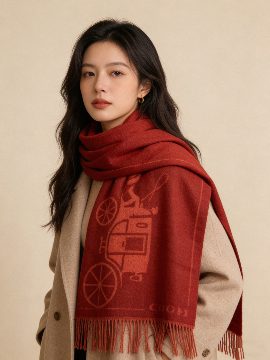 蔻驰 2025年新款到！Coach爆款！披肩也太好看了吧！不仅有颜值还有品质，手感超级软糯和舒服，尺寸1