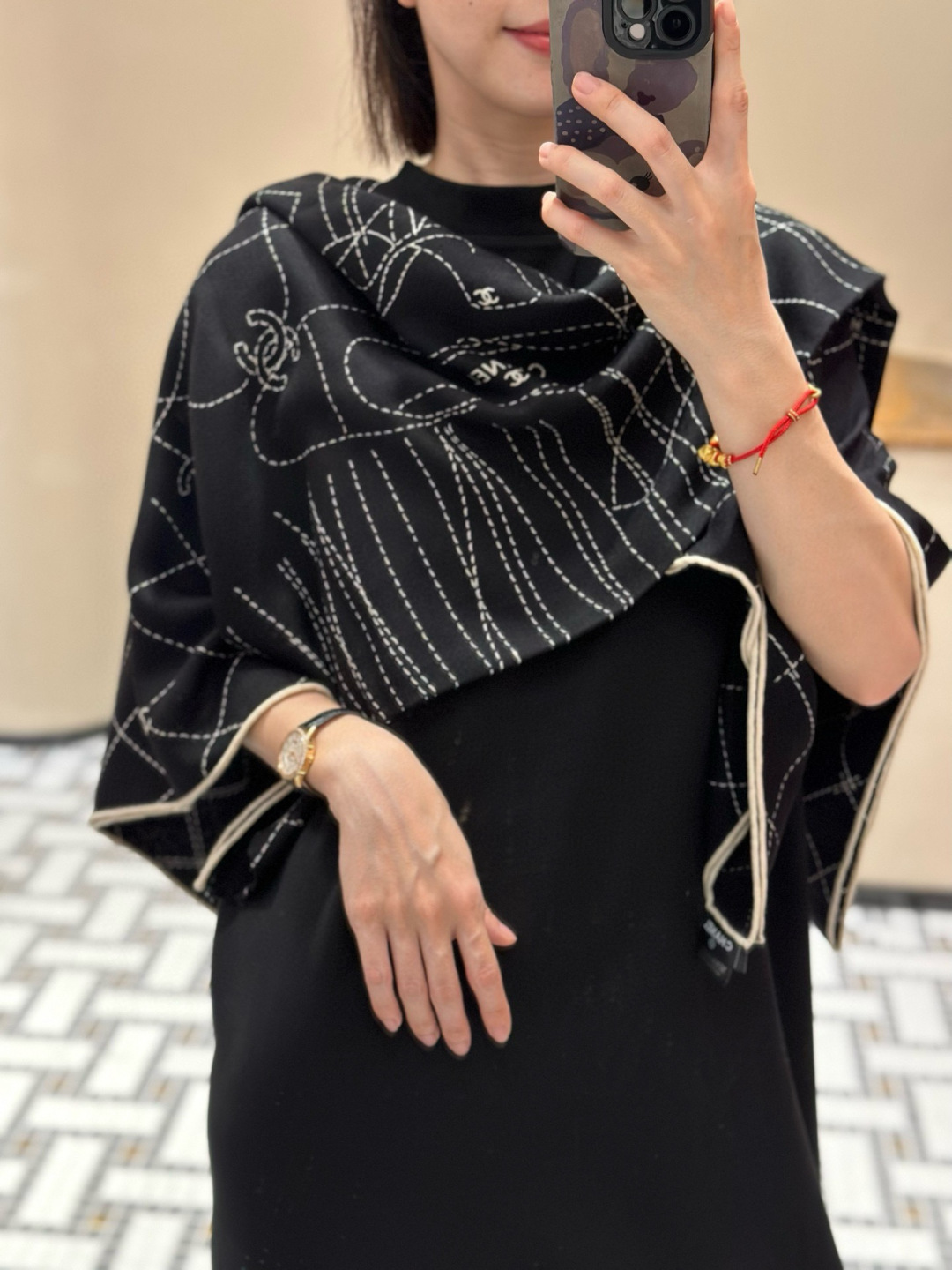 【升级双面同色 加密面料】 上新❤️ 140*140台版印花 黑白二色 高级都市新贵！山茶花的再一次邂逅