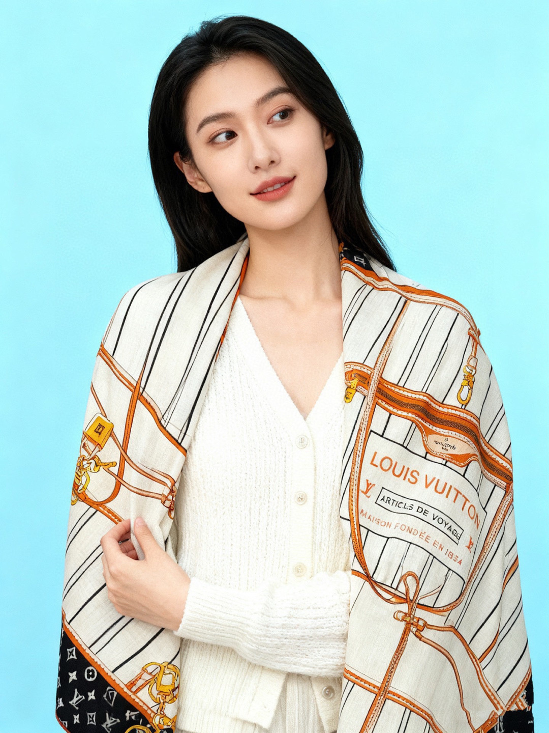 MY NEVERFULL 140丝绒方巾【140顶级丝绒双面同色】My Neverfull 丝绒方巾回溯