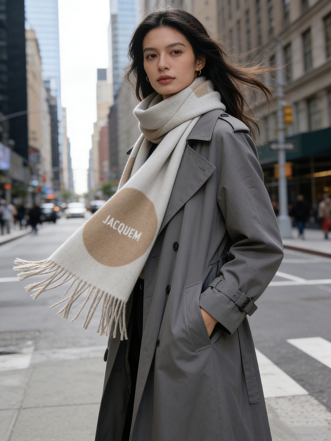 Jacquemus 双面围巾❗今年真的被疯狂种草 今年冬天就非宠这条 好看的要疯掉了，太有型太有魅力了❗