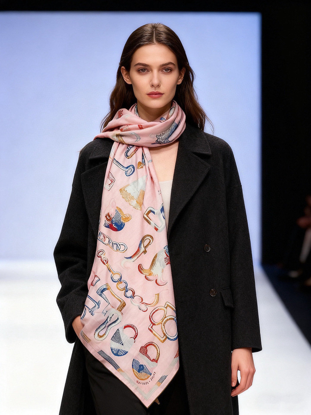 爱马仕(Hermes)【💗】 | “马具故事的诗意回顾”140披肩 【上新❤️】 永远秉承高品质手工卷边