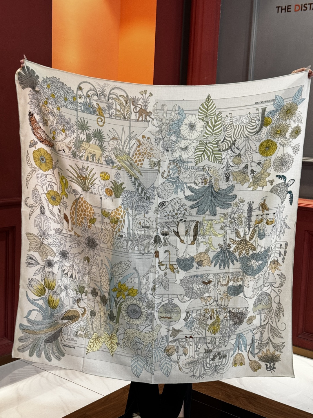 羊绒新款🆕👏买了都说好看‼️推荐💕爱马仕双面同色羊绒方巾，【奇珍乐园双面同色140】顶级工艺超值‼️爱马