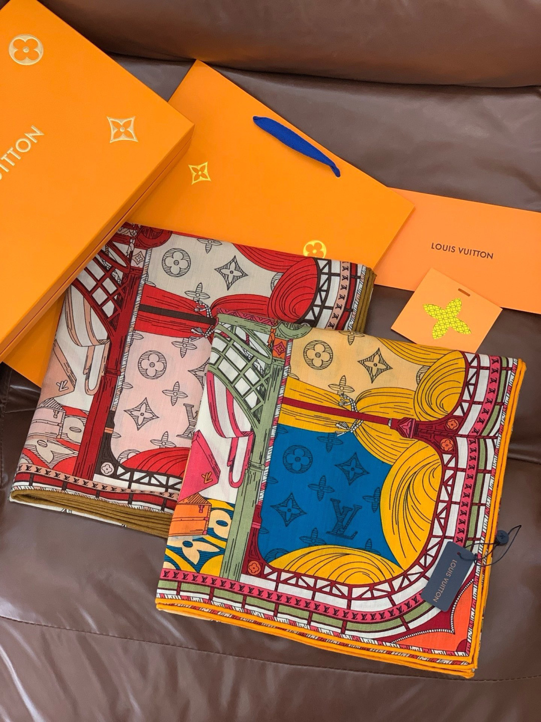 LV x TM 140披肩【140顶级丝绒双面同色披肩】本款LVxTMMonogram Multicol