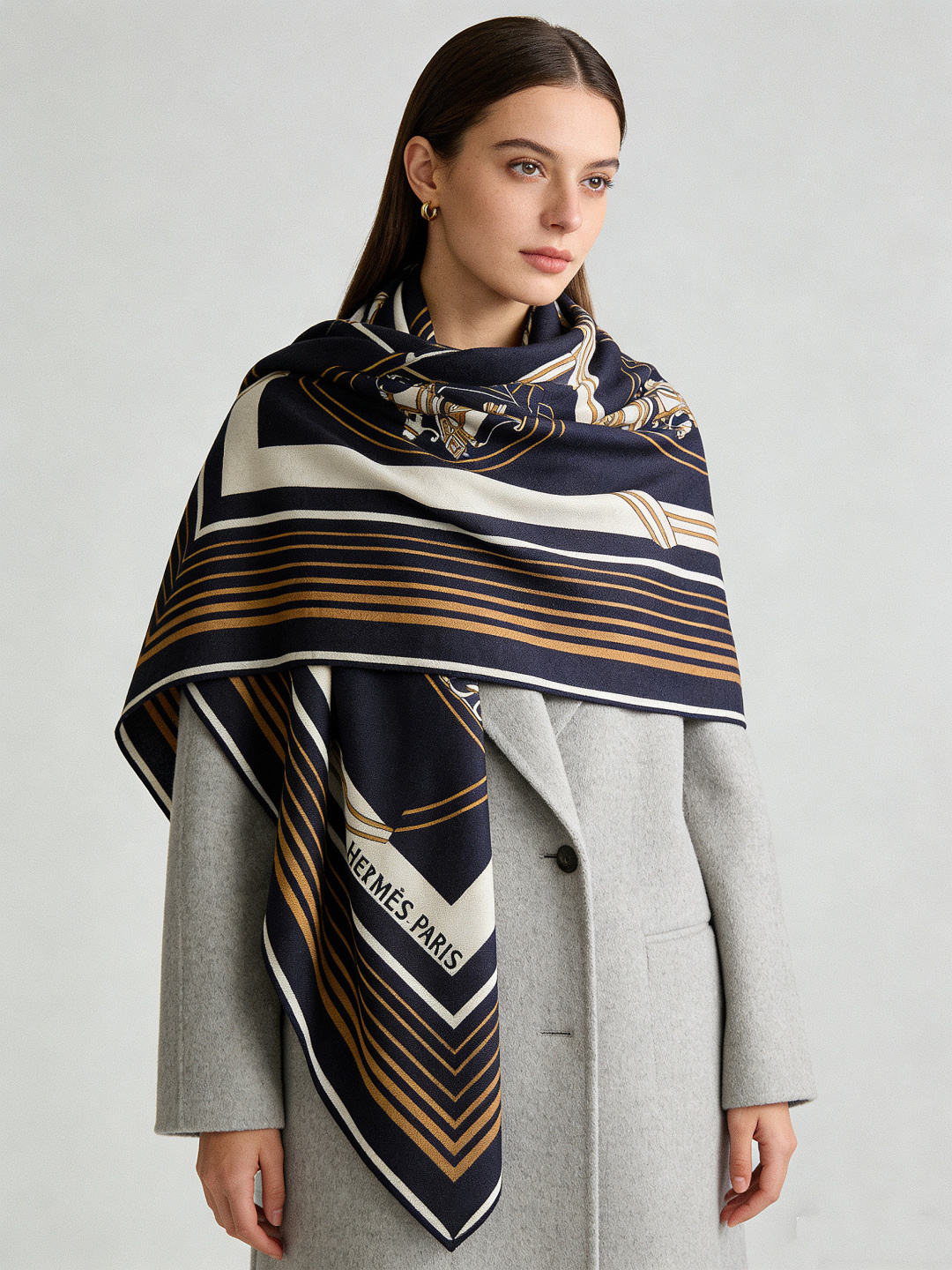 羊绒新款🆕👏👏买了都说好看‼️推荐💕爱马仕双面同色羊绒方巾【双面同色140】，顶级工艺超值‼️爱马仕专柜