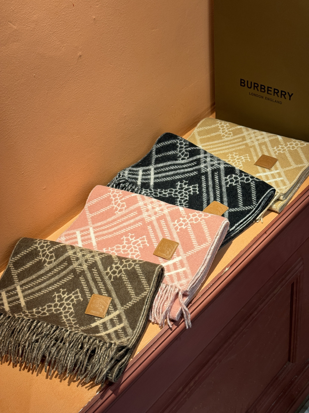 双面围巾 🆕Burberry · 巴宝莉格子围巾❗️好看的要疯掉了，太有型太有魅力了❗️❗️非常斯文时尚