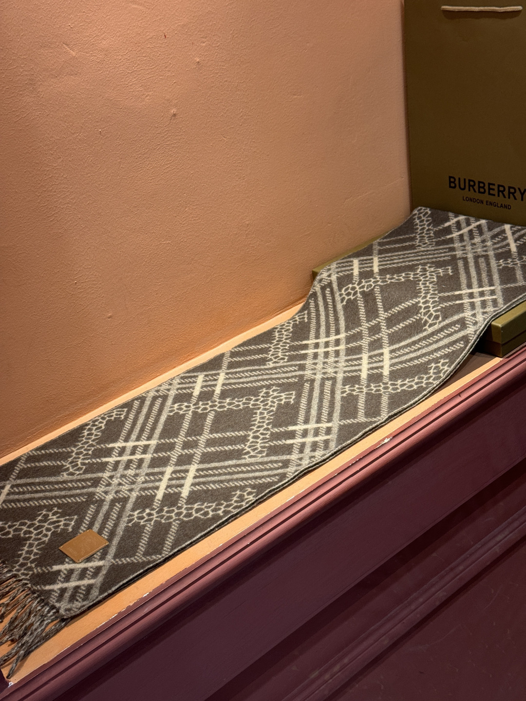 双面围巾 🆕Burberry · 巴宝莉格子围巾❗️好看的要疯掉了，太有型太有魅力了❗️❗️非常斯文时尚