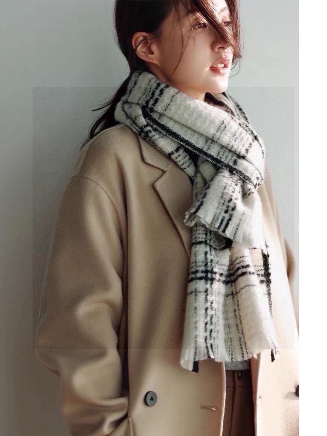 ‼️新😘😘香奈儿（CHANEL）年度最美‼️ 【双C编织格纹披肩】独家渠道原单货‼️年度最新力作 顶极高