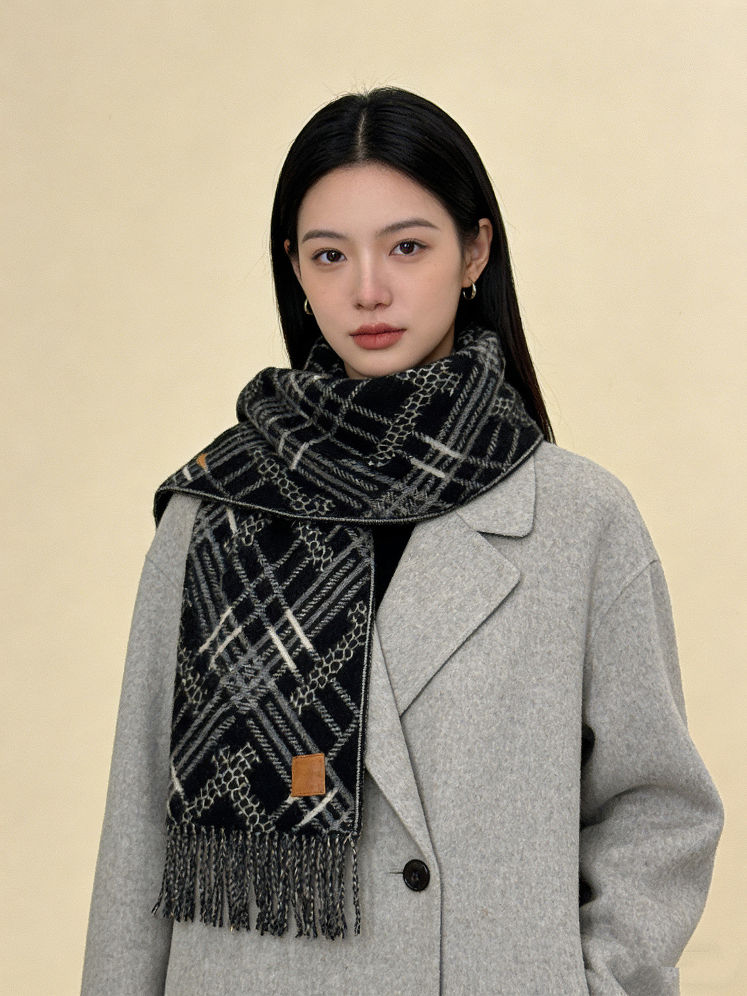 双面围巾 🆕Burberry · 巴宝莉格子围巾❗️好看的要疯掉了，太有型太有魅力了❗️❗️非常斯文时尚