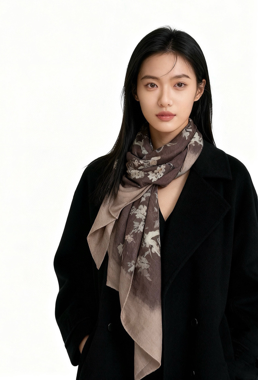 Dior 140丝绒双面同色印花披肩Millefiori 图案这款披肩饰以多色 Millefiori 图