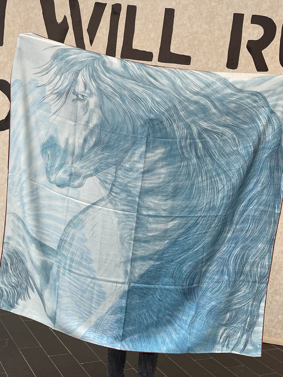 爱马仕～秋冬搭配利器❗️顶级双面同色 版真丝羊绒披肩！！1条等于2条】点睛精彩，图案和配色都超级喜欢，又