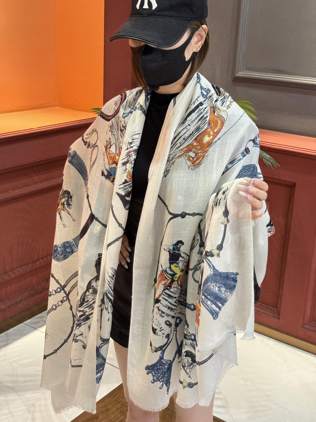 会发光发亮的围巾 新款🆕🏇🏇买了都说好看‼️推荐💕顶级工艺超值‼️爱马仕专柜爆款🎁💟立体呈现图案纹路实物