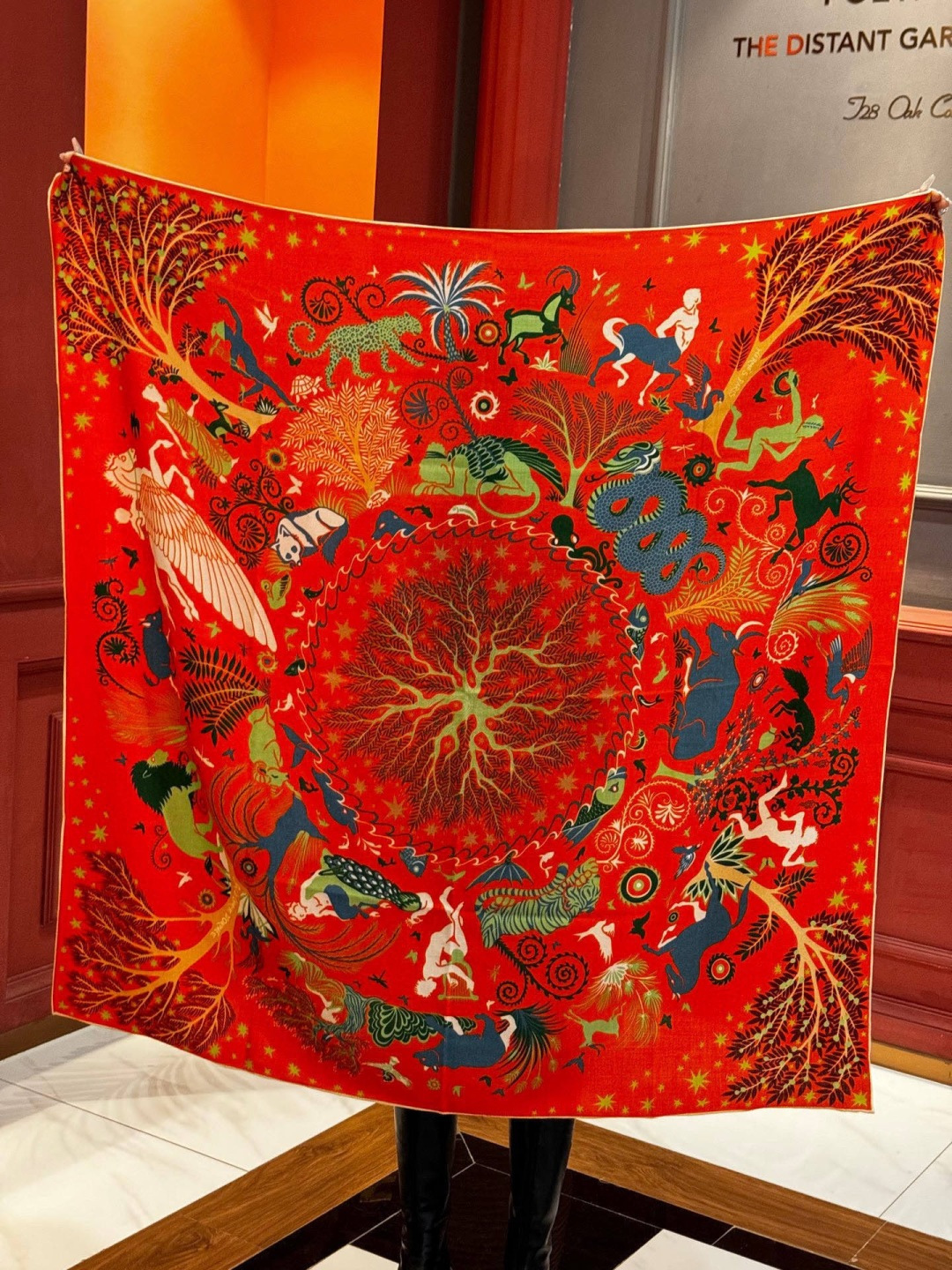 羊绒新款🆕👏👏买了都说好看‼️推荐💕爱马仕双面同色羊绒方巾【玛雅森林双面同色140】，顶级工艺超值‼️爱