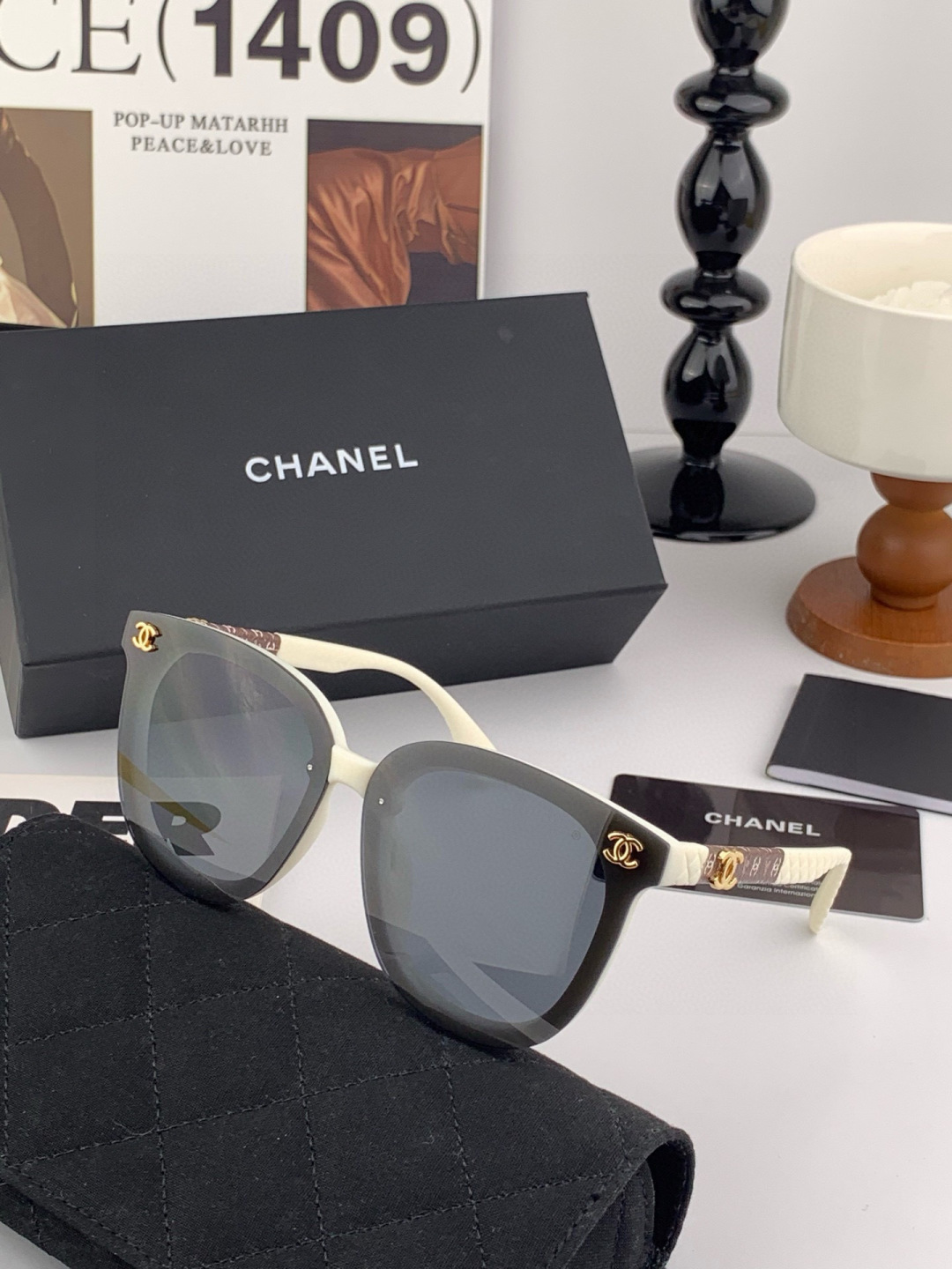 Chanel大框太阳镜墨镜 经典的方框设计，不挑脸型，无论搭配大衣还是连衣裙都非常显气质偏光镜片预防紫外