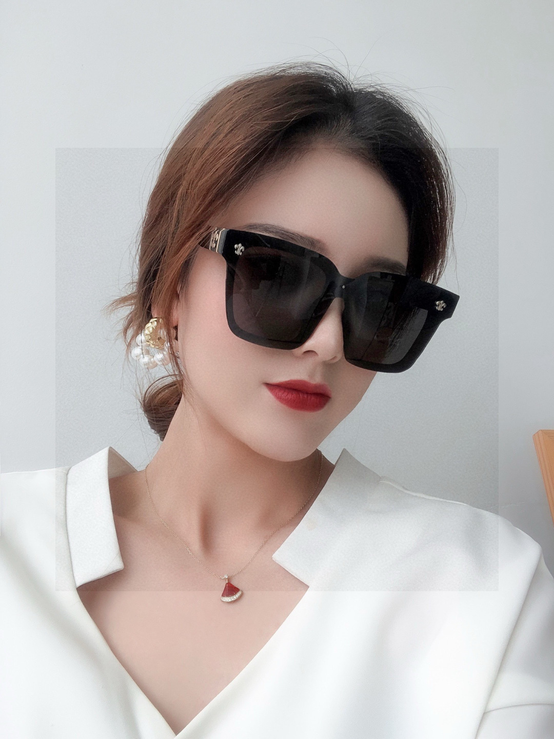 2025最新款，克罗心男女通用款偏光太阳镜（可搭配情侣款）全部颜色返单到货材质：TR，高清连体偏光镜片型