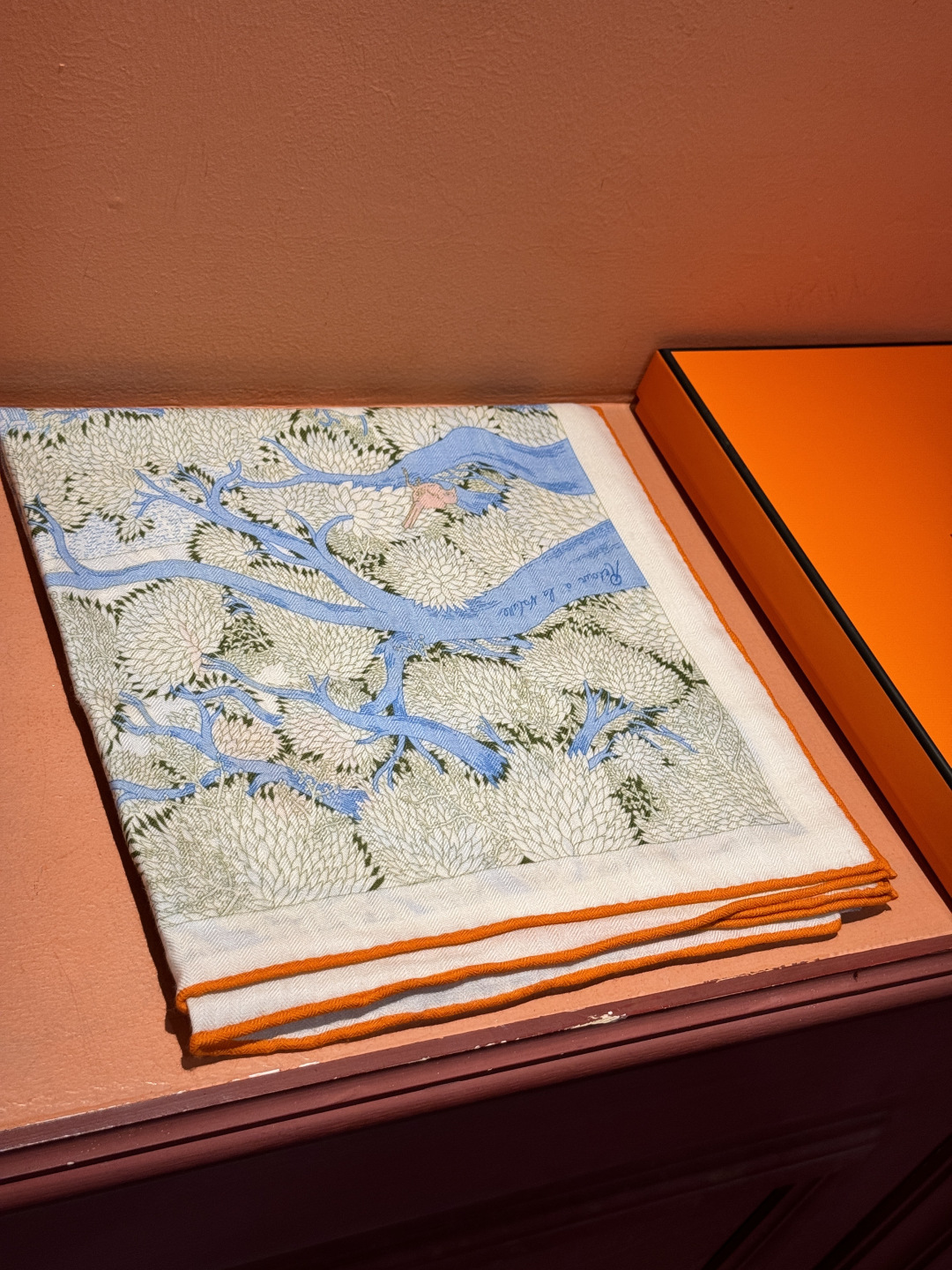 爱马仕～秋冬搭配利器❗️顶级双面同色 版真丝羊绒披肩！！1条等于2条】点睛精彩，图案和配色都超级喜欢，又